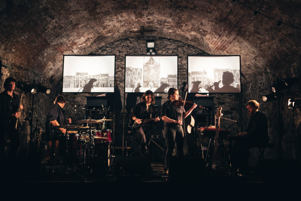 Live music performance inside The Loco Klub, an independent arts and events venue